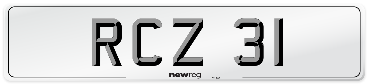 RCZ 31 Number Plate from New Reg